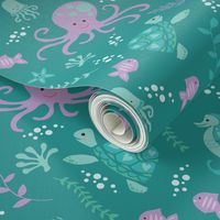 Under the Sea - Octopus on Teal