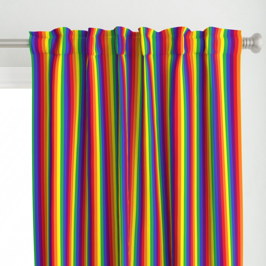 Rainbow Pride Stripes 1/2 inch (vertical)