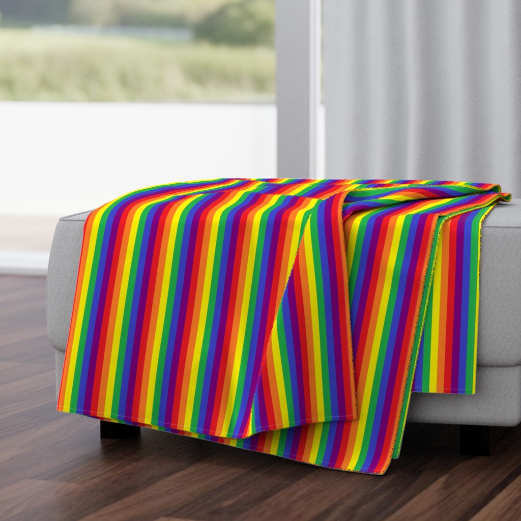 Rainbow Pride Stripes 1/2 inch (vertical)