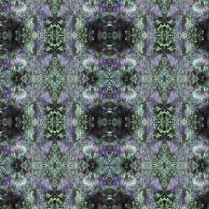 DRSC3 - Surreal Antebellum Landscape in Reflected  in Purple - Teal Green - Small - Mirror Image 