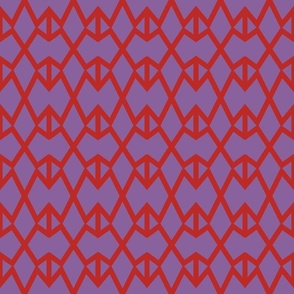 Angular Lattice in Orchid and Poppy Red