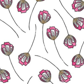 Long Tulips, Printed Painted Pattern