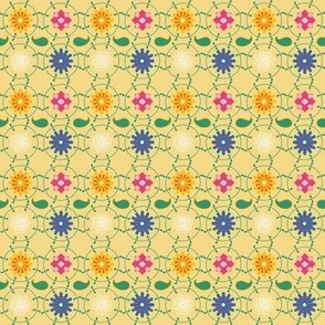 ditsy floral paisley in yellow