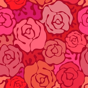 Simple vintage roses pattern.