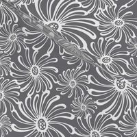 Bursting Bloom Floral - Charcoal Grey