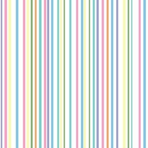 Multicolor pastel skinny stripes 