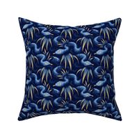 Mr Snake in the Rainforest - Navy / Gold - SMALL