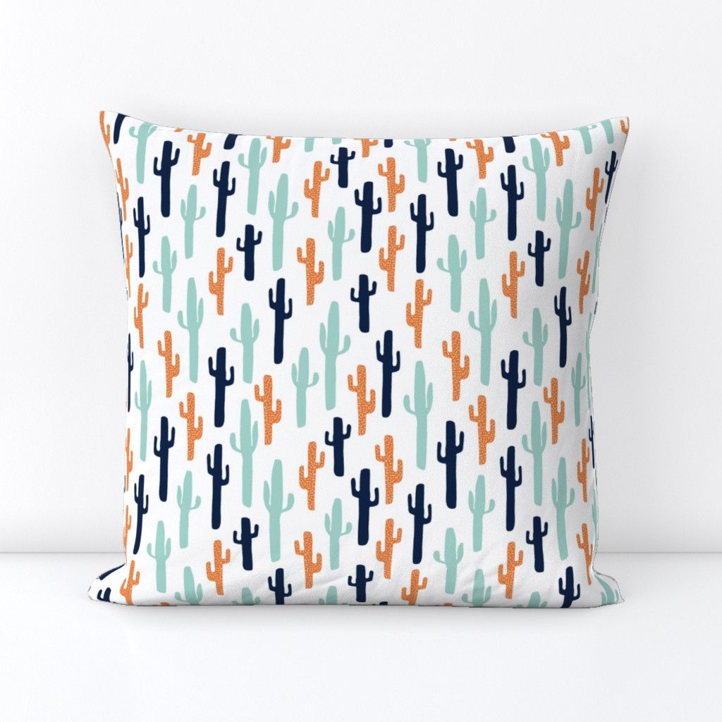 cactus // orange mint navy blue kids boys cactus cacti kids baby