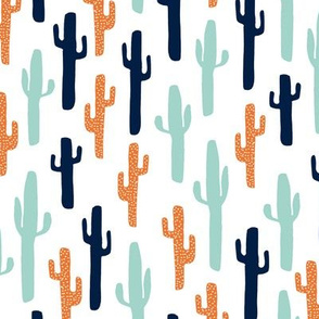 cactus // orange mint navy blue kids boys cactus cacti kids baby