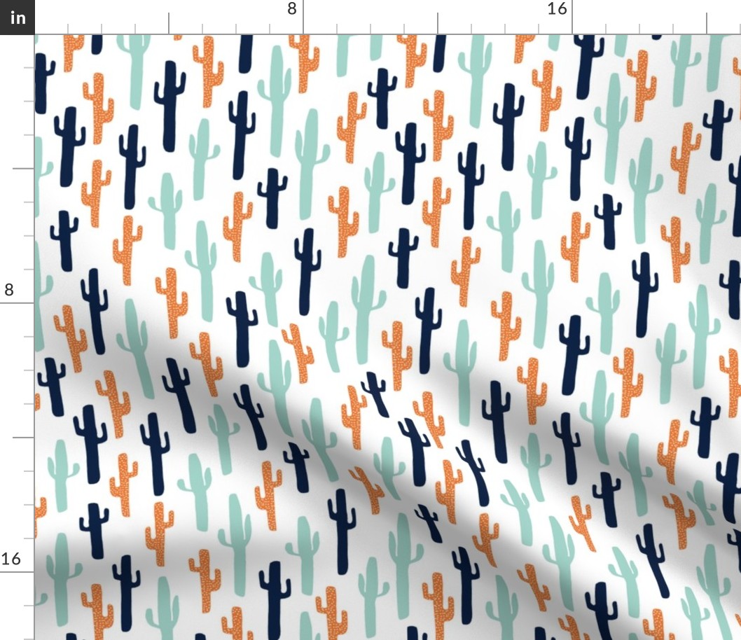 cactus // orange mint navy blue kids boys cactus cacti kids baby