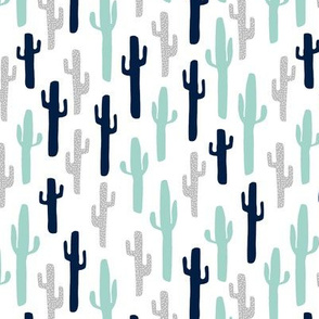 cactus // grey mint navy blue kids cactus cacti plants plant 