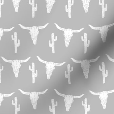 longhorn skull // skulls cactus grey boys room coordinate light grey gray