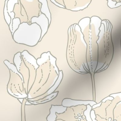 Tulips Light Background