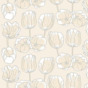 Tulips Light Background