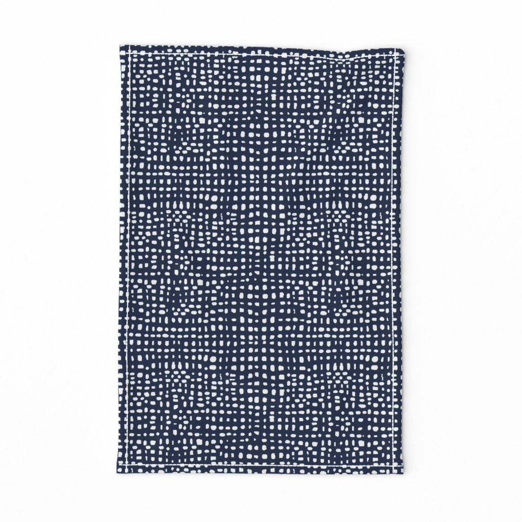 grid // weave navy blue coordinate kids baby nursery grids