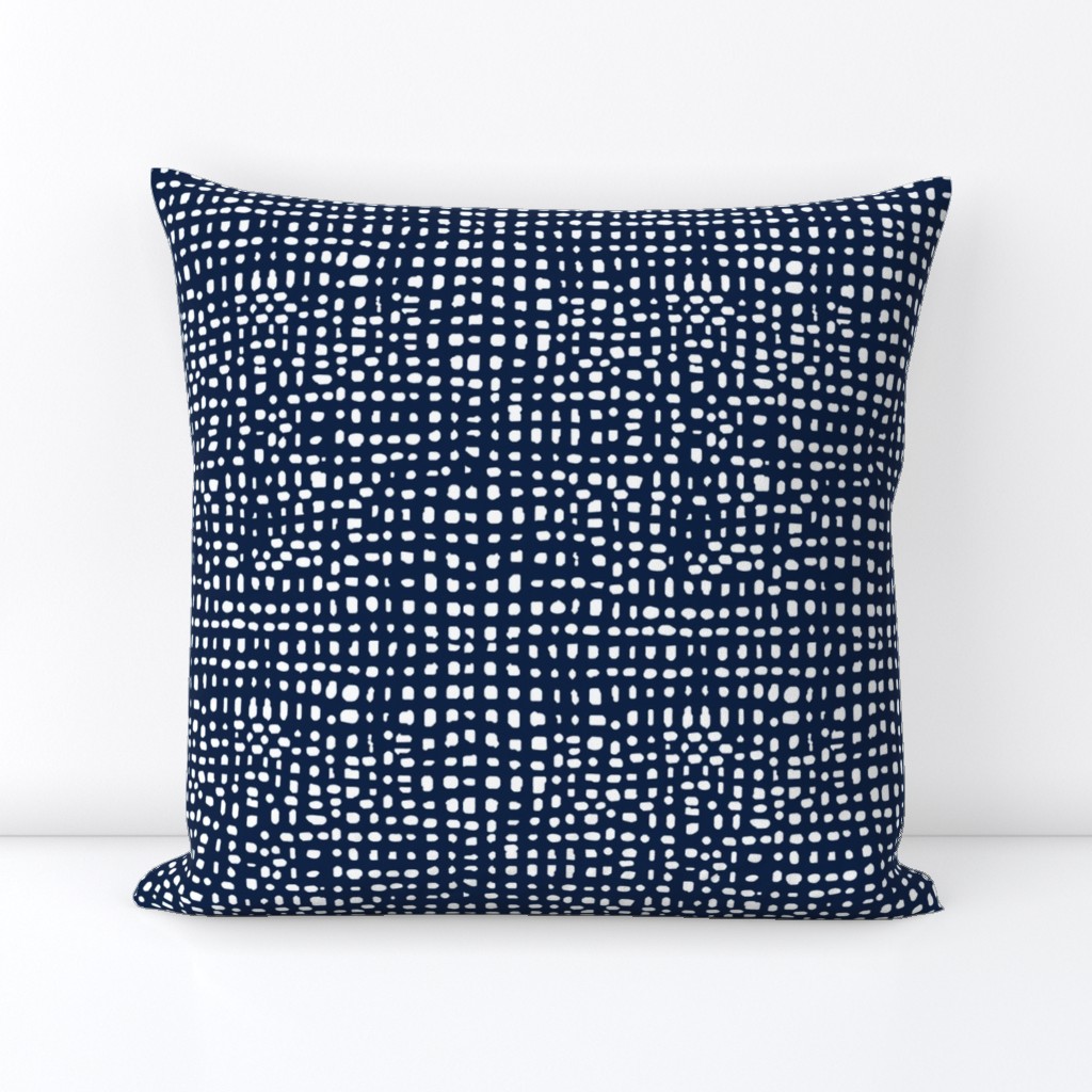 grid // weave navy blue coordinate kids baby nursery grids