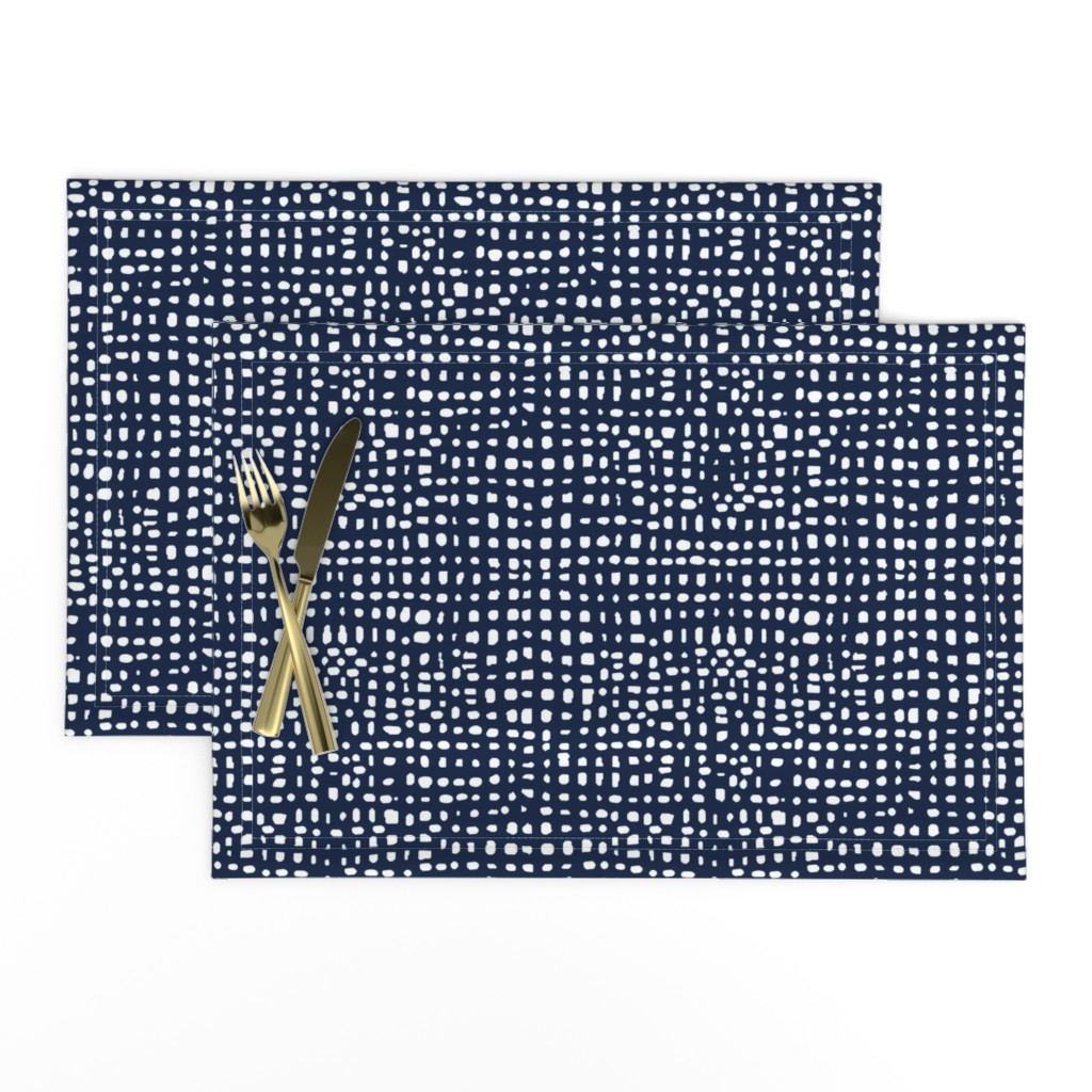 grid // weave navy blue coordinate kids baby nursery grids