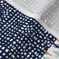 boys cheater quilt // mint orange navy cactus arrows horse western kids 