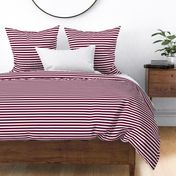 stripes // burgundy and white half inch stripes nursery baby kids