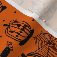 pumpkin // pumpkins jack o lanterns orange halloween spooky scary fabrics