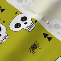 skull // skulls halloween october spider creepy spooky scary lime green