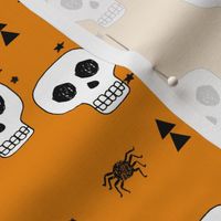 skulls // halloween orange kids baby october spider creepy spooky 