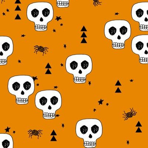 skulls // halloween orange kids baby october spider creepy spooky 