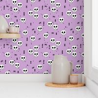 skulls // purple skull halloween creppy kids spiders baby nursery october