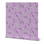 skulls // purple skull halloween creppy kids spiders baby nursery october