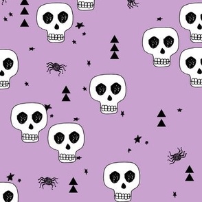 skulls // purple skull halloween creppy kids spiders baby nursery october