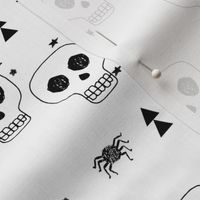 skulls // white halloween skulls creepy spooky black and white october