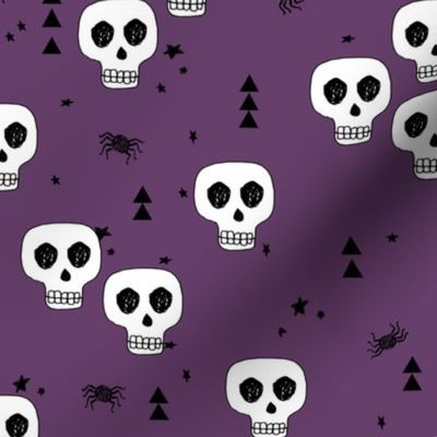 skulls // halloween skulls purple creepy spider spooky halloween