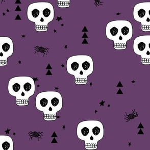 skulls // halloween skulls purple creepy spider spooky halloween