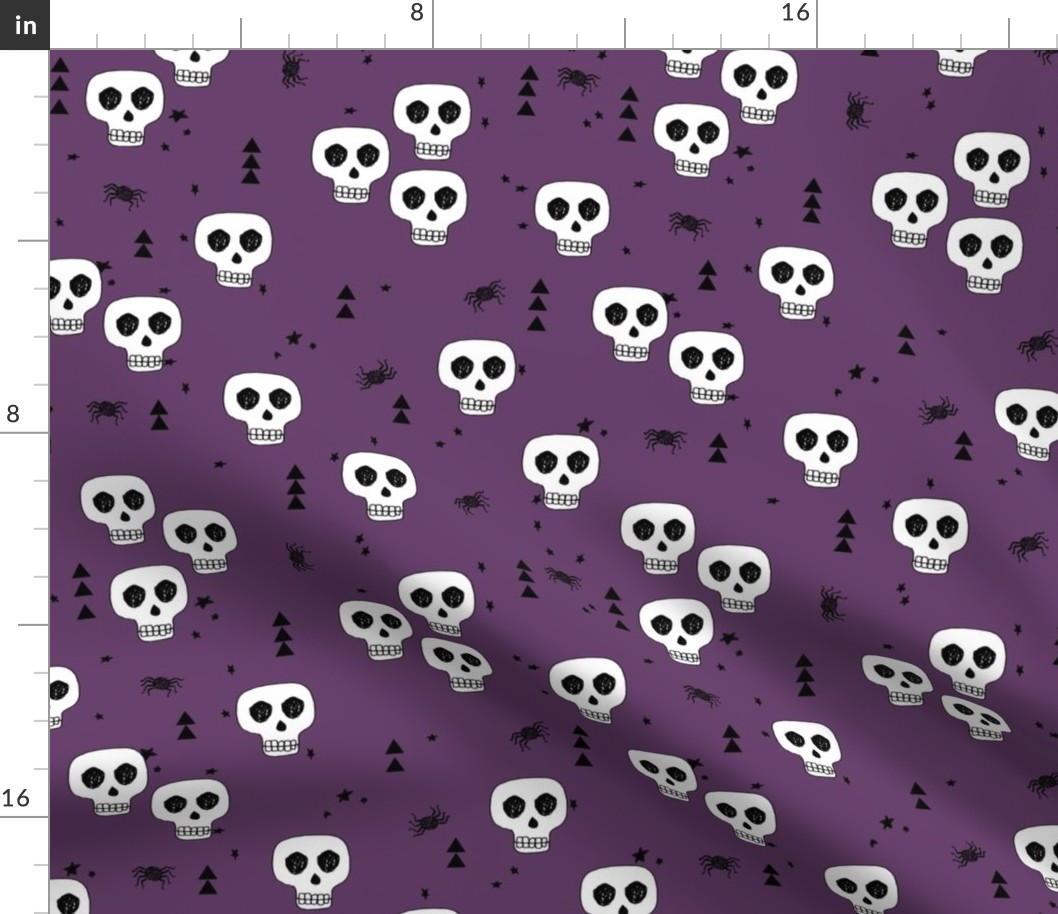 skulls // halloween skulls purple creepy spider spooky halloween