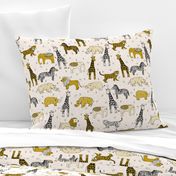 jungle // safari kids animals baby kids safari mustard kids