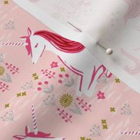 unicorn // girly sweet pastel pink unicorn flowers