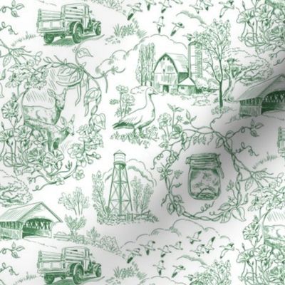 Country Living Toile Green