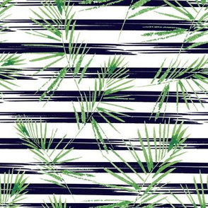 Watercolor palm leaf pattern
