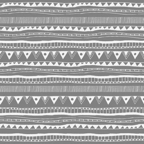 Geometric tribal aztec gray pattern