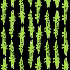 alligator // crocodile reptile green happy kids character