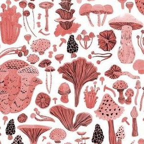 Mushroom Bounty in red