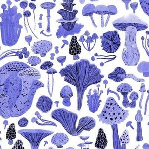 Mushroom Bounty in Indigo