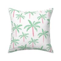 Summer palm tree beach coconut pastel bikini tropics illustration print in mint LARGE Jumbo