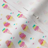 Water color ice cream cone popsicle colorful summer candy food kids illustration pattern print XS