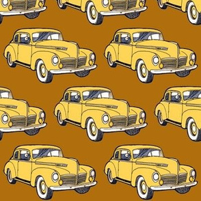 4 inch 1940 Hudson in yellow on brown