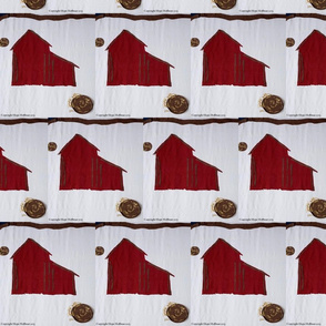 Red Barn in Snow