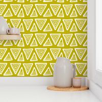 Triangulate - Geometric Mustard Yellow/Green