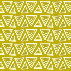 Triangulate - Geometric Mustard Yellow/Green
