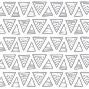 Triangulate - Geometric White & Grey