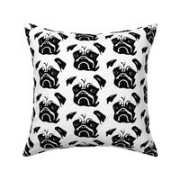 Pug Small Black and White